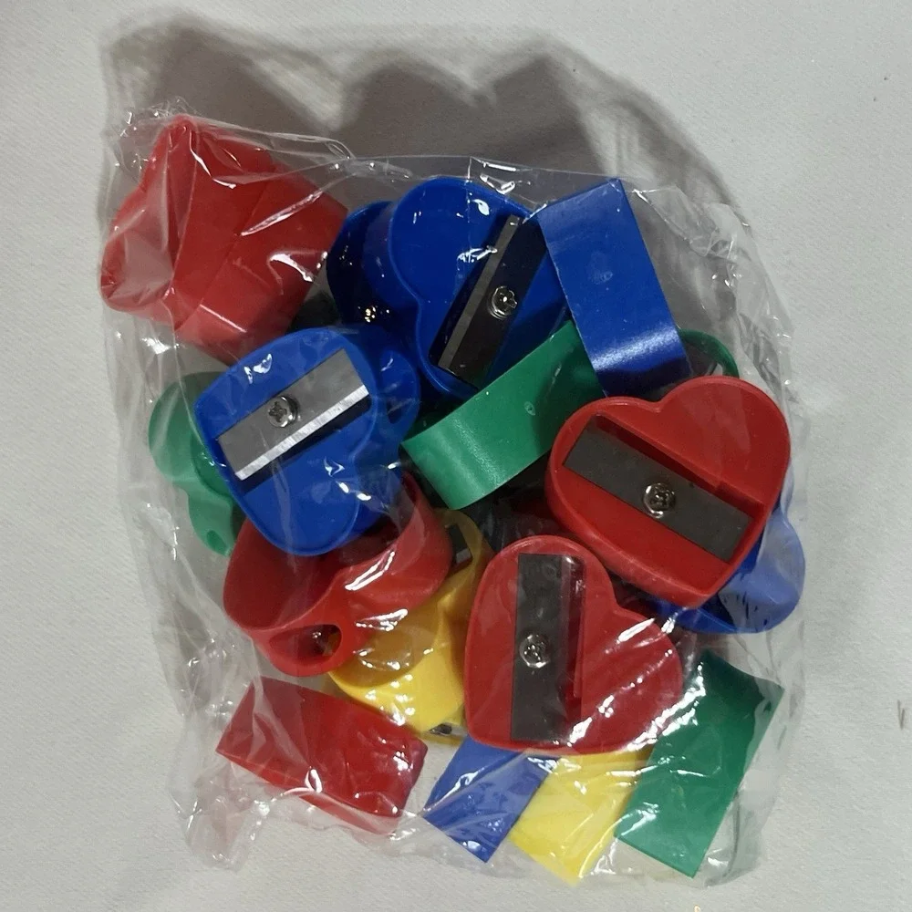 Teacher Valentine Classroom Party Supply Lot 24 Sets Glasses Pencil Eraser Ribbo
